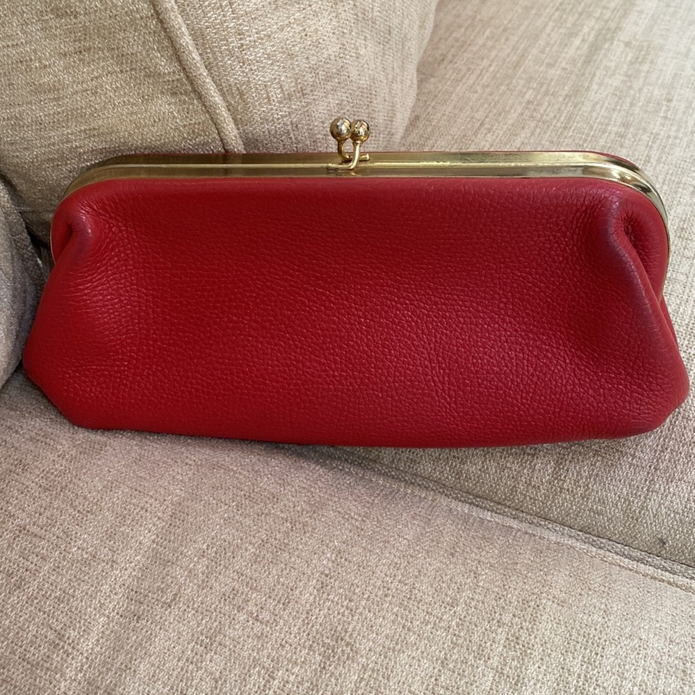 Vintage All Leather Clutch Purse - Picture 2 of 6